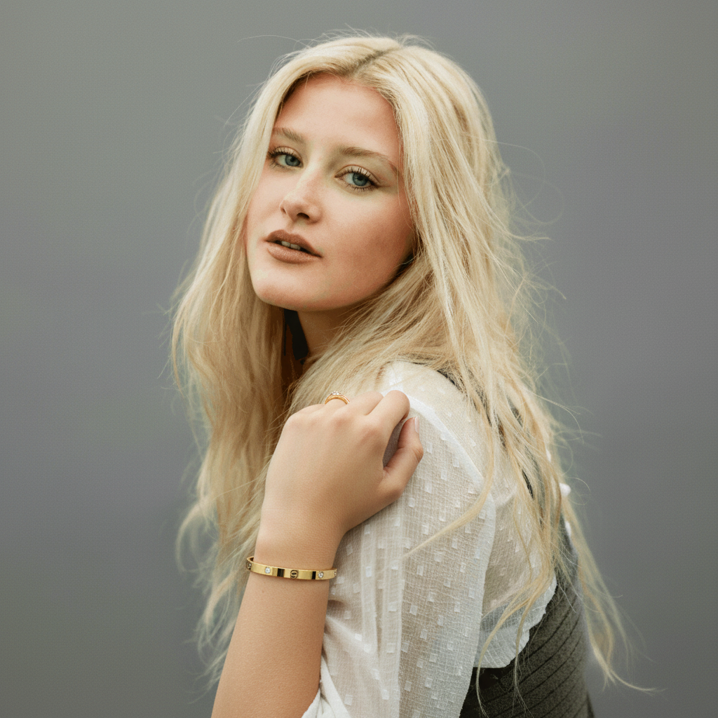 Classic Gold-Tone Crystal Screw Bangle | 18k gold plated