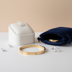 Classic Gold-Tone Crystal Screw Bangle | 18k gold plated