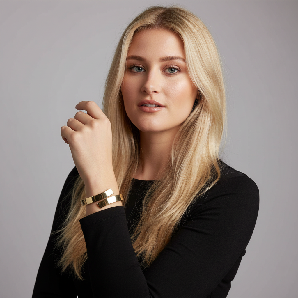 Classic 18K Gold-Plated Statement Cuff Bracelet | Anti-Tarnish | Unisex